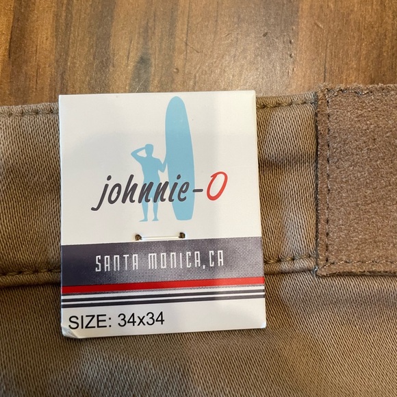 NWT Johnnie-O Men’s Terry Khaki Pants 34x34 - Picture 6 of 6
